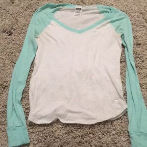 A long sleeve baseball tee